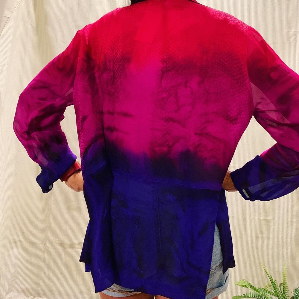 Hand painted Silk Blouse - Picture 2 of 4